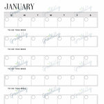 Load image into Gallery viewer, Close up of the January perpetual calendar
