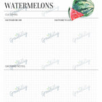 Load image into Gallery viewer, A sample of the Cultivars printable page for Watermelons
