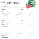 Load image into Gallery viewer, A sample of the Cultivar Log printable page for Watermelons
