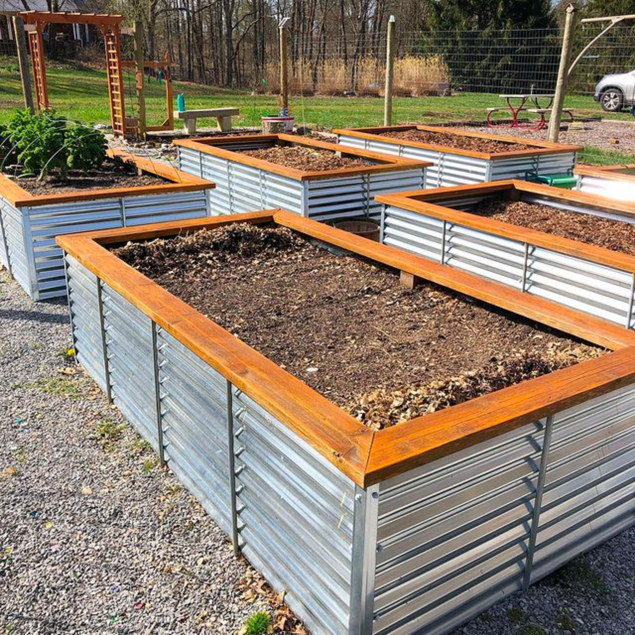 Metal raised online garden beds
