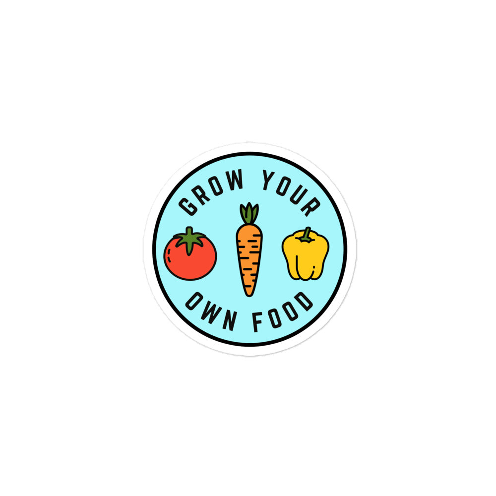 Grow Your Own Food Vinyl Sticker