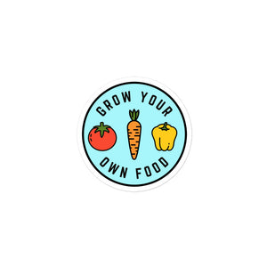 Grow Your Own Food Vinyl Sticker